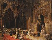 Edwin Lord Weeks Interior of the Mosque of Cordoba. oil painting on canvas